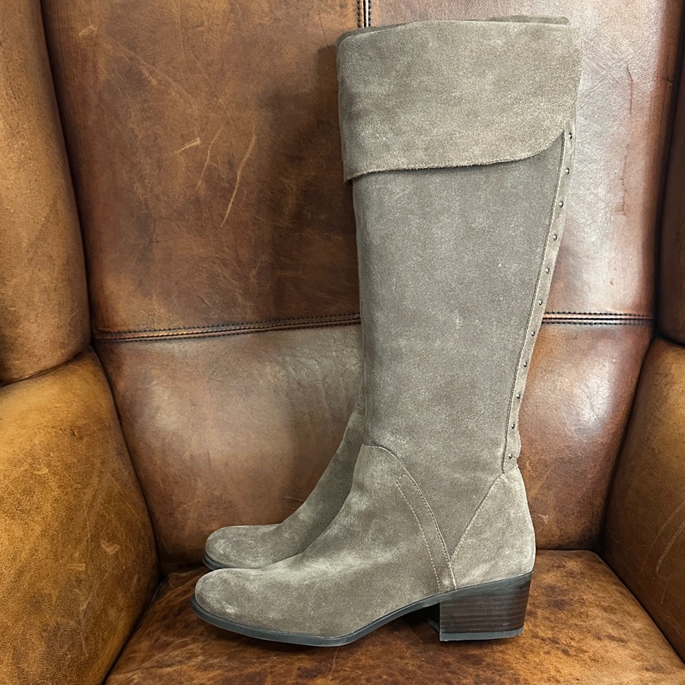 Vince Camuto Taupe Heeled Boots - Picture 3 of 11